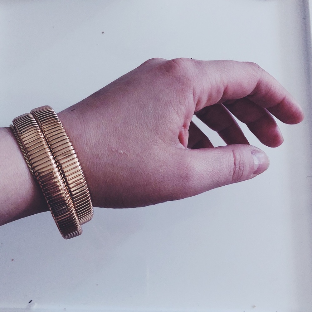 Rose Gold Tone J Crew Double Stretch Bracelet NWOT